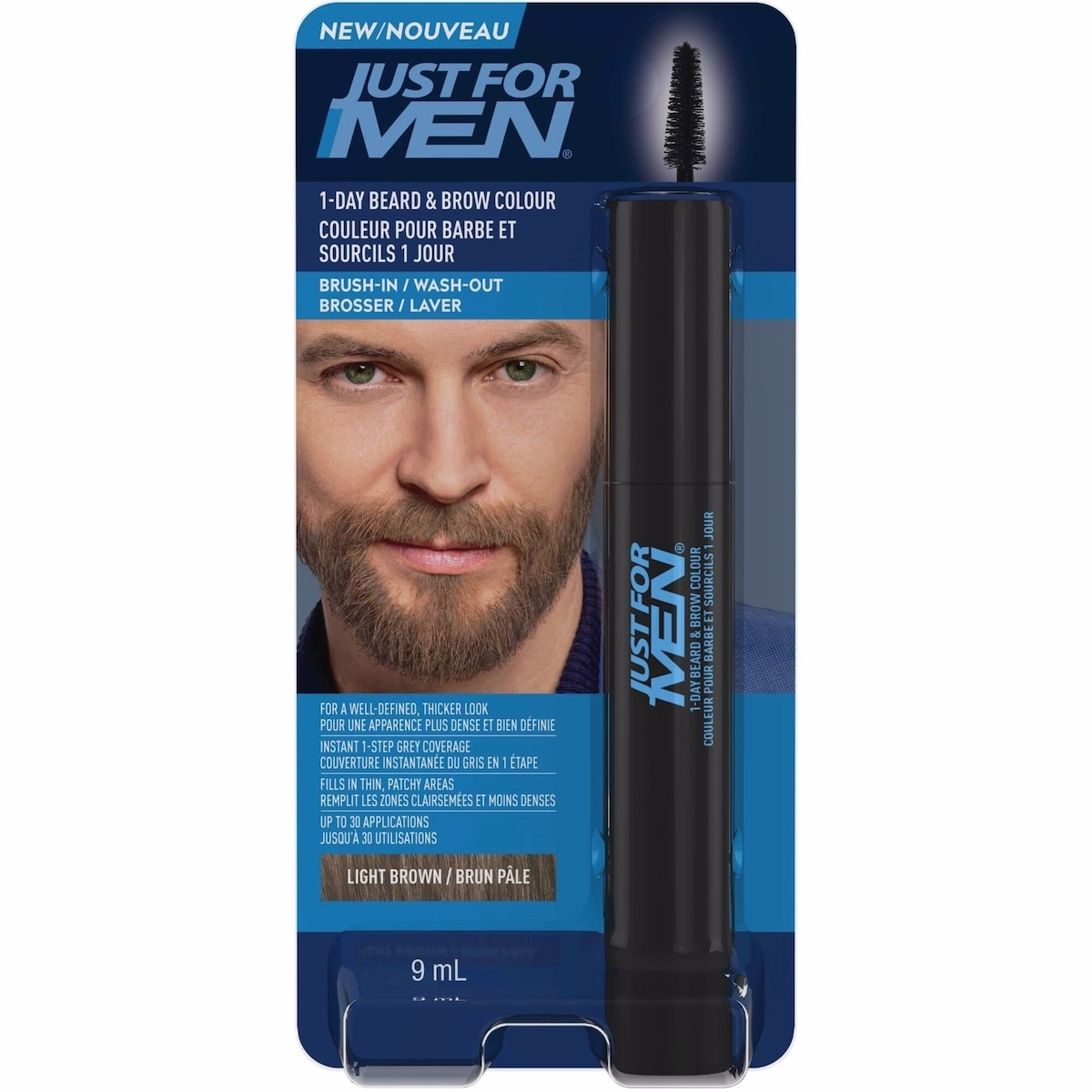 Coloration de barbe et sourcils d’un jour – Châtain clair