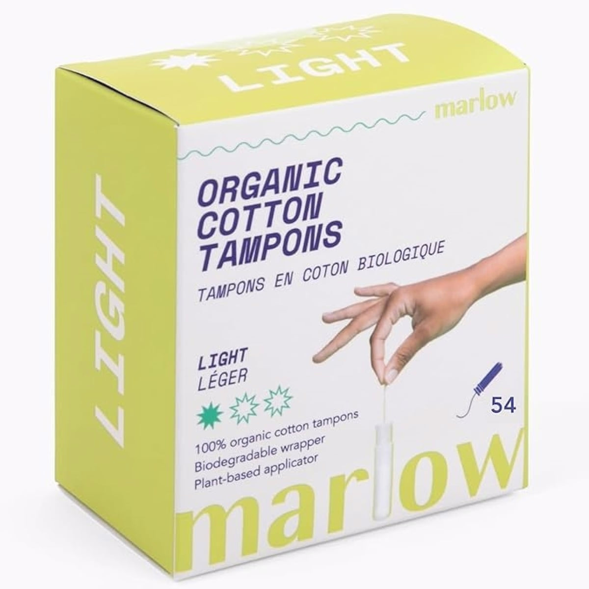 100% Organic Cotton Tampons - Light