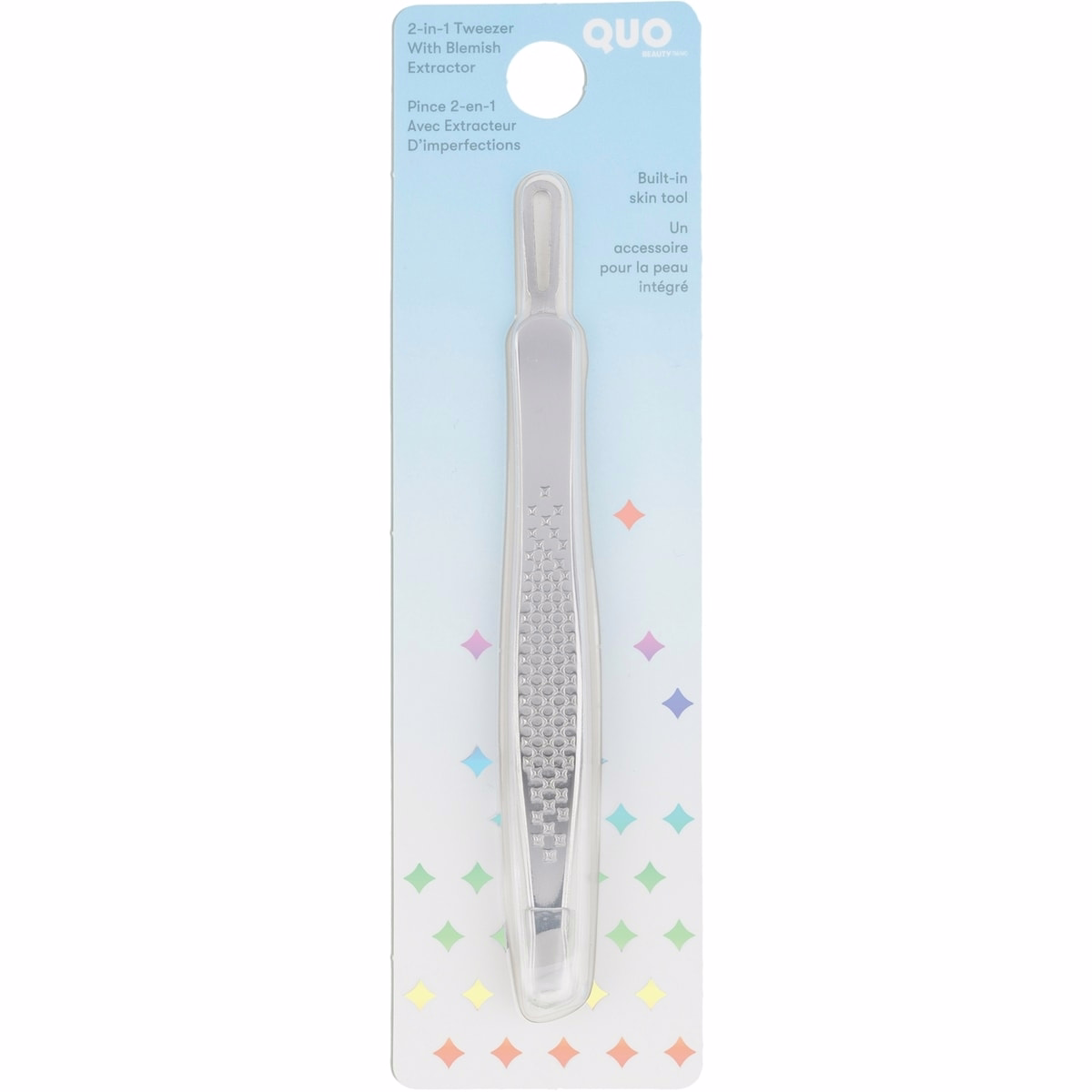 Quo Beauty 2合1 鑷子（附粉刺提取器）