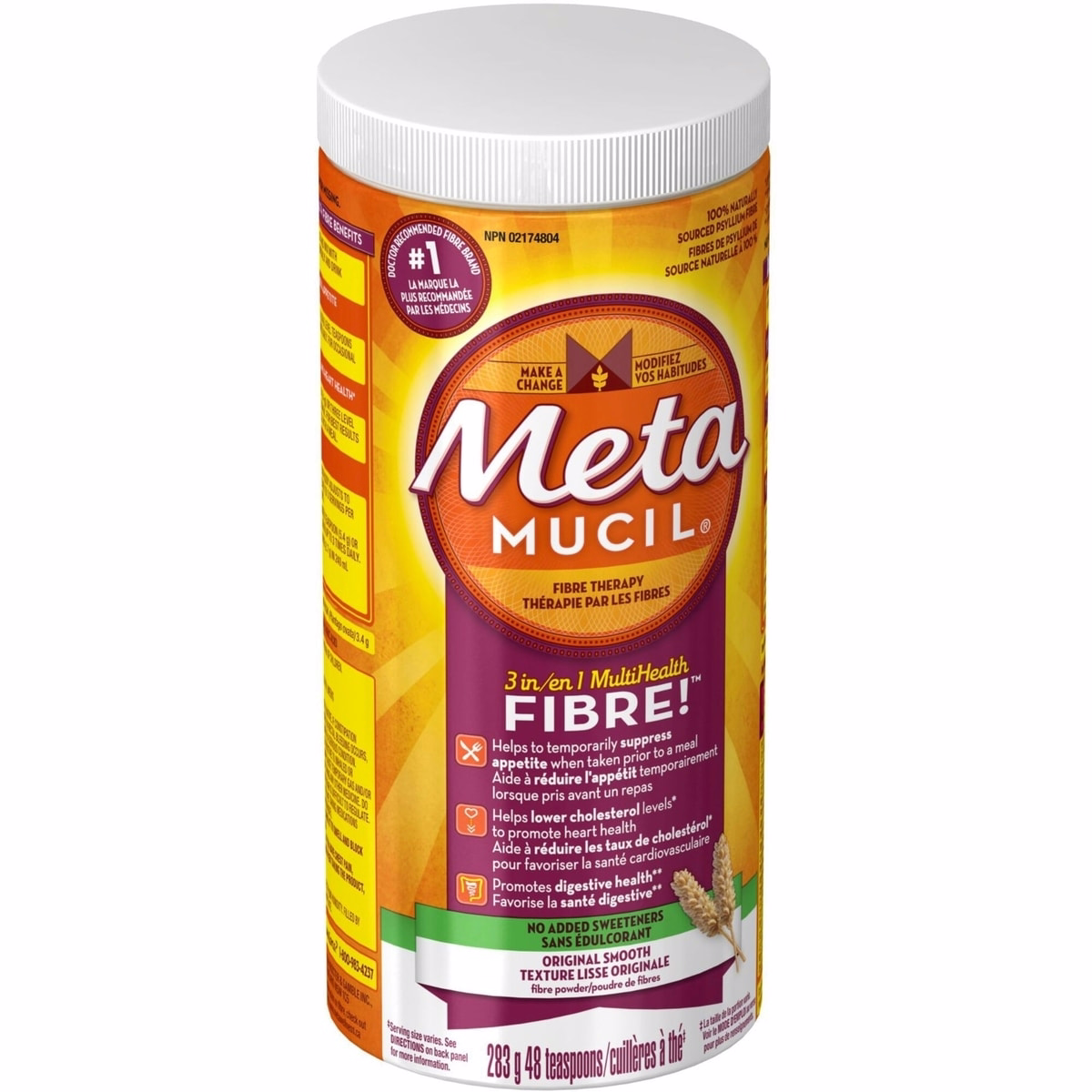 3 in 1 MultiHealth Fibre! Fiber Supplement Powder, Original, 283 g 3 in 1 MultiHealth Fibre! Fiber Supplement Powder, Original, 283 g