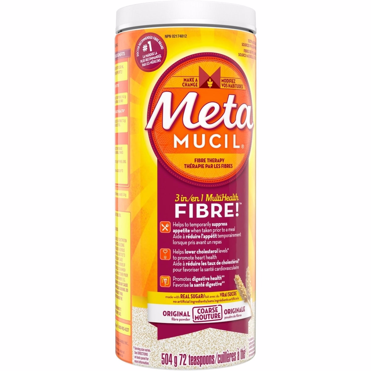 3 in 1 MultiHealth Fibre! Fiber Supplement Powder, Original, 504 g 3 in 1 MultiHealth Fibre! Fiber Supplement Powder, Original, 504 g
