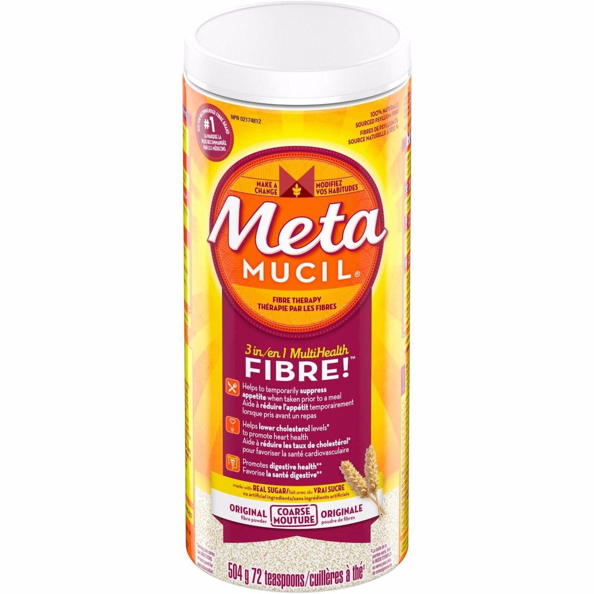 3 in 1 MultiHealth Fibre! Fiber Supplement Powder, Original, 504 g 3 in 1 MultiHealth Fibre! Fiber Supplement Powder, Original, 504 g