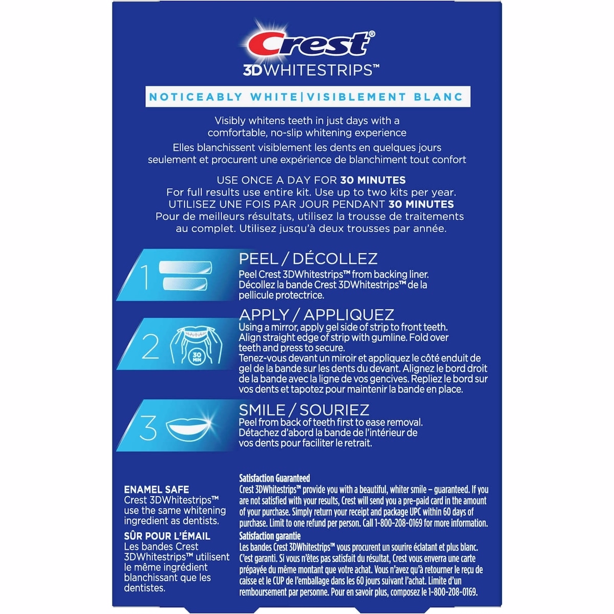 3D Whitestrips Noticeably White At-Home Teeth Whitening Kit, 10 Treatments, Visibly Whitens Teeth in just days