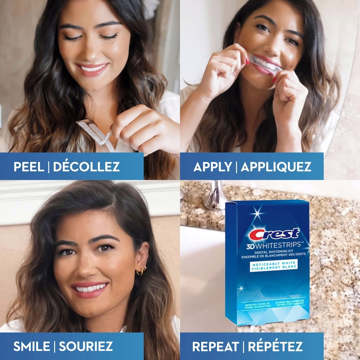 3D Whitestrips Noticeably White At-Home Teeth Whitening Kit, 10 Treatments, Visibly Whitens Teeth in just days 3D Whitestrips Noticeably White At-Home Teeth Whitening Kit, 10 Treatments, Visibly Whitens Teeth in just days