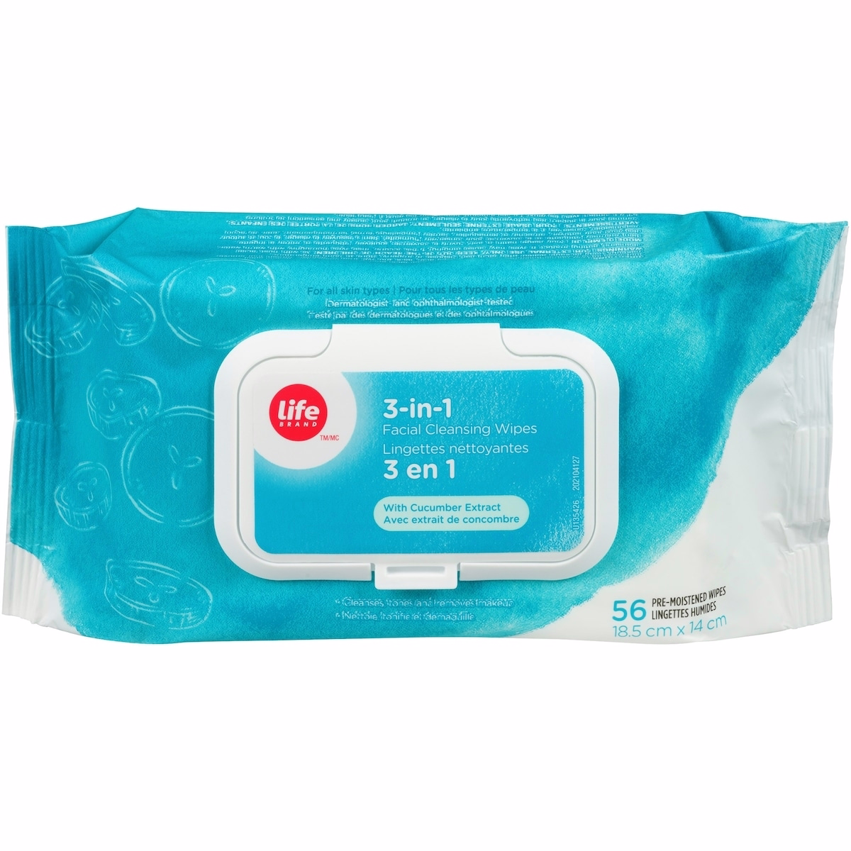 3in1 Facial Cleansing Wipes  with Cucumber Extract