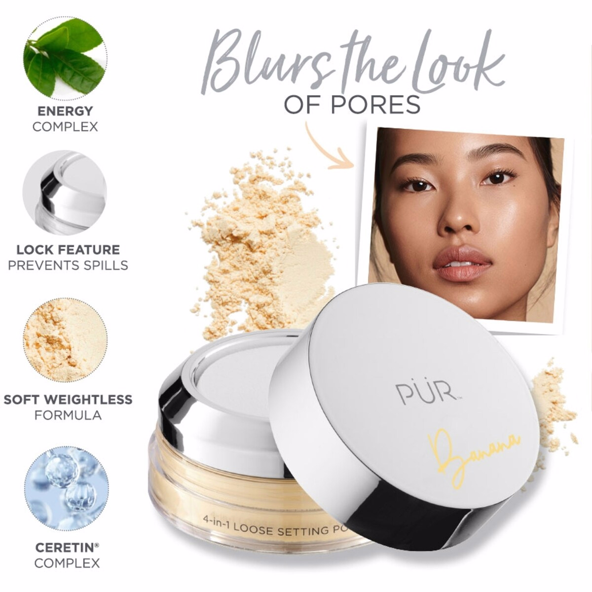 4-in-1 Loose Setting Powder Lightweight Blurring Powder