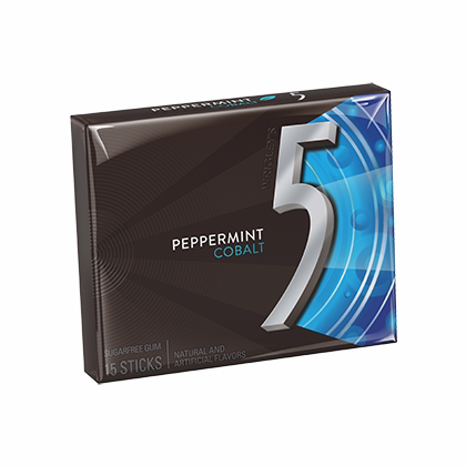 5 Gomme Mcher Gomme Douce Sans Sucre 1pack - Menthe Poivre Rafrachissante Au Cobalt