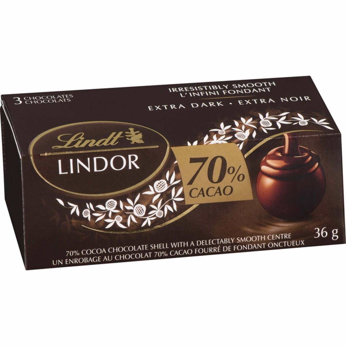 70% Cocoa Chocolate Shell With A Delectably Smooth Centre Extra Dark