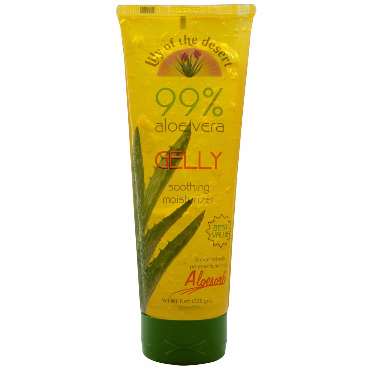 99% Aloe Vera Gelly Soothing Moisturizer (8 Ounces)