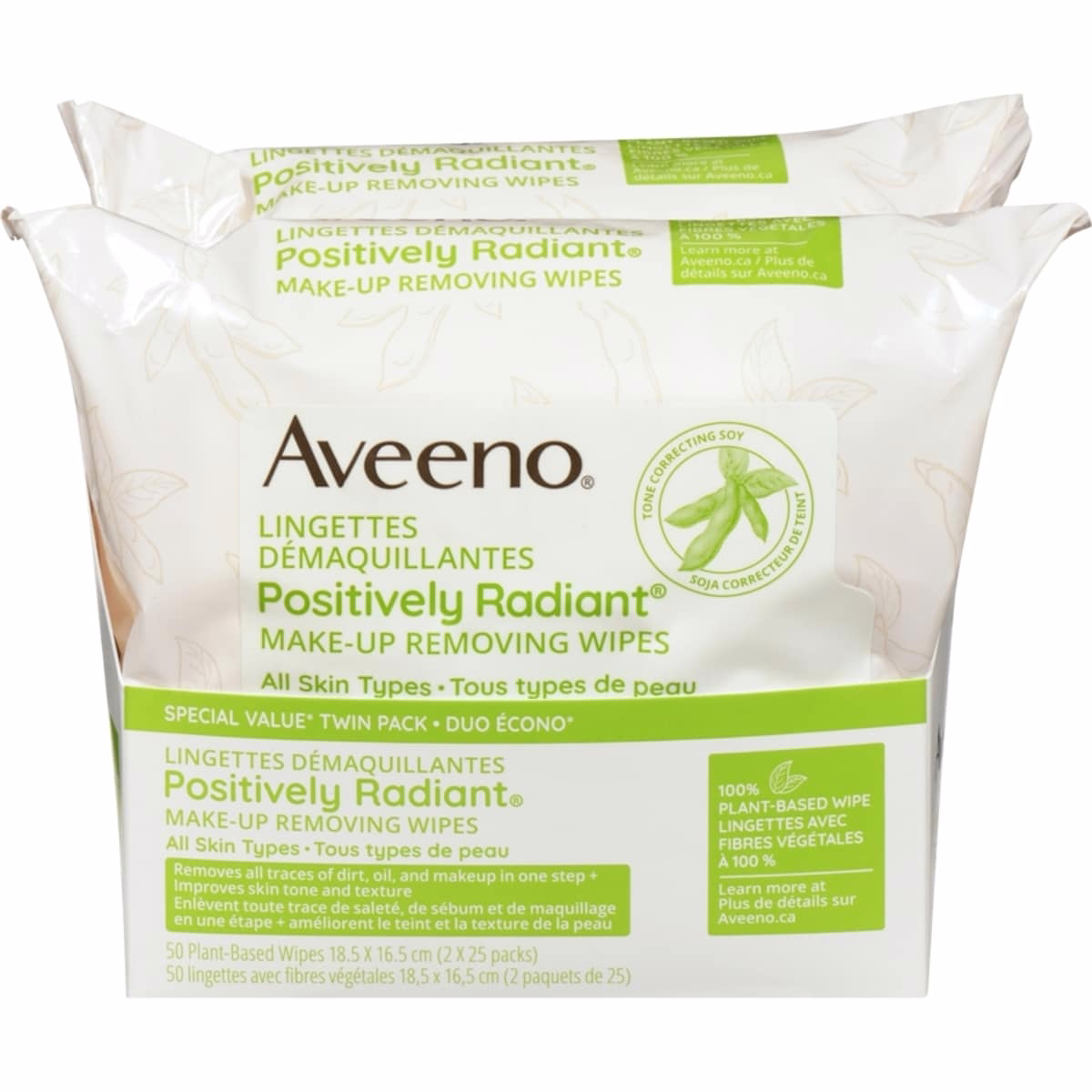 Active Naturals® Positively Radiant® Lingettes Démaquillantes Duo Pack