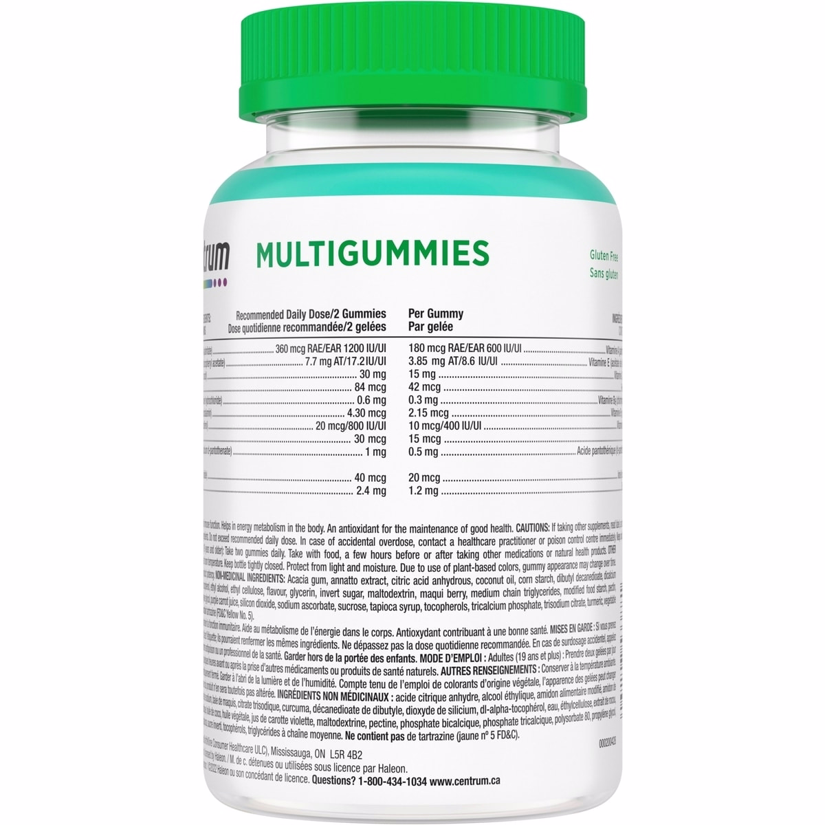 Adult MultiGummies Tropical Fruit Multivitamin and Multimineral Supplement, Pineapple-Mango, Dragonfruit, and Passionfruit Flavours