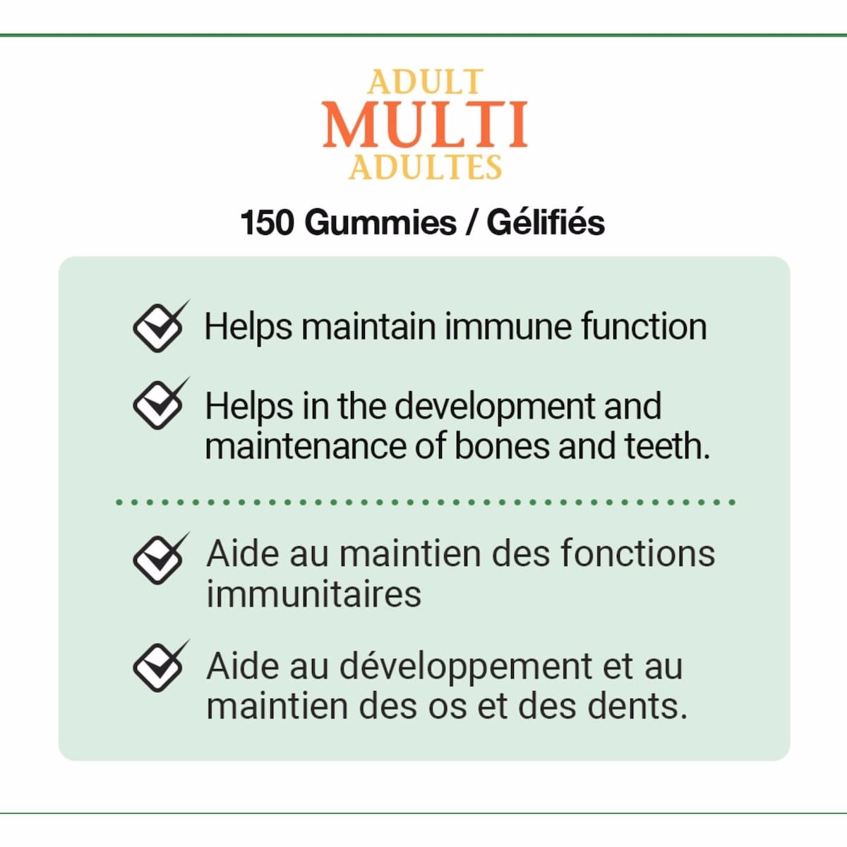 Adult Multivitamin, Helps Maintain Bones and Immune Function