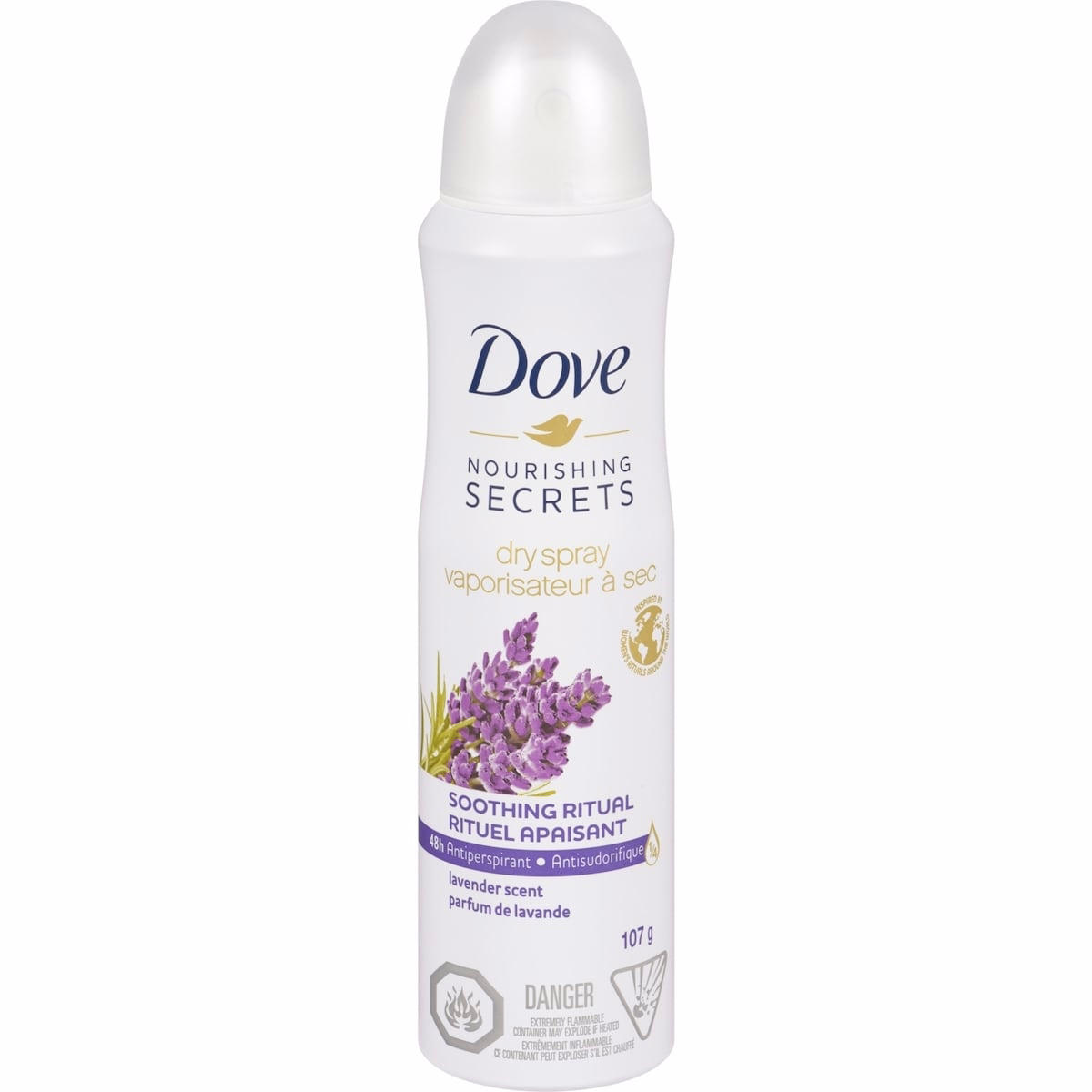 Advanced Care Lavender Scent Dry Spray Antiperspirant Deodorant for Women with Pro-Ceramide Technology for Soft, Resilient Skin