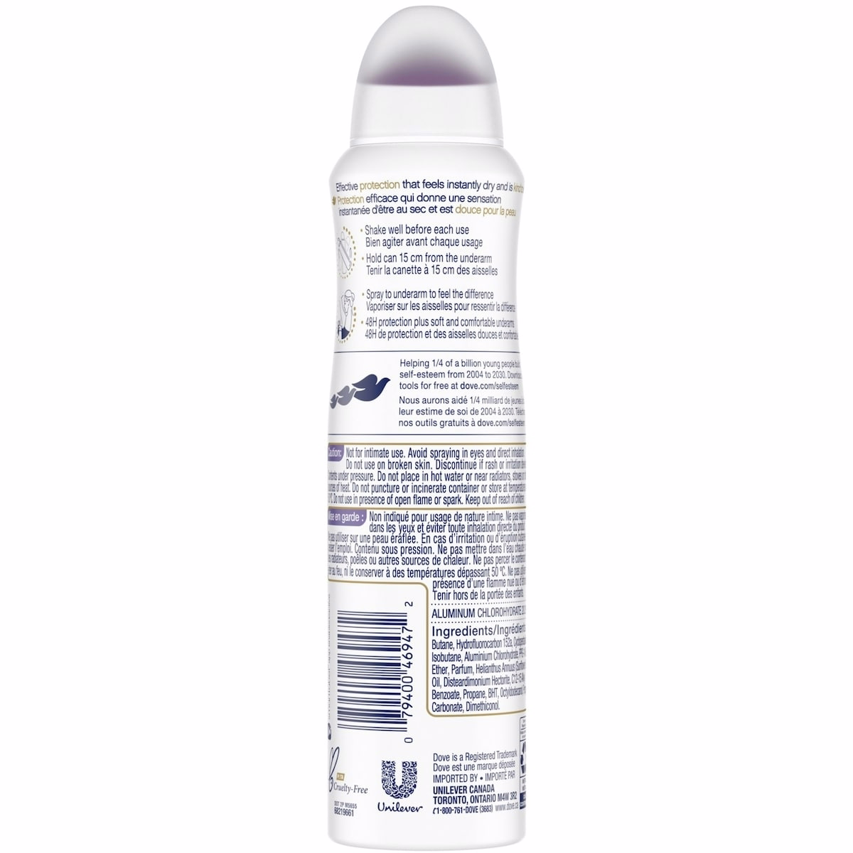Advanced Care Lavender Scent Dry Spray Antiperspirant Deodorant for Women with Pro-Ceramide Technology for Soft, Resilient Skin