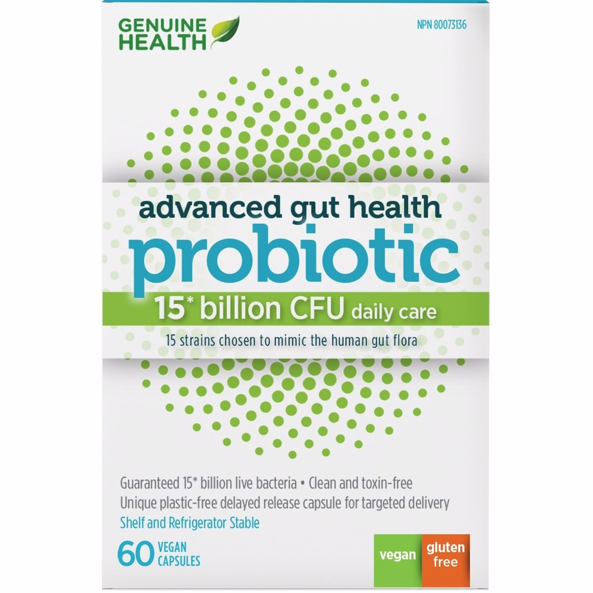Advanced Gut Health Probiotics, 15 Billion CFU, 15 Diverse Strains