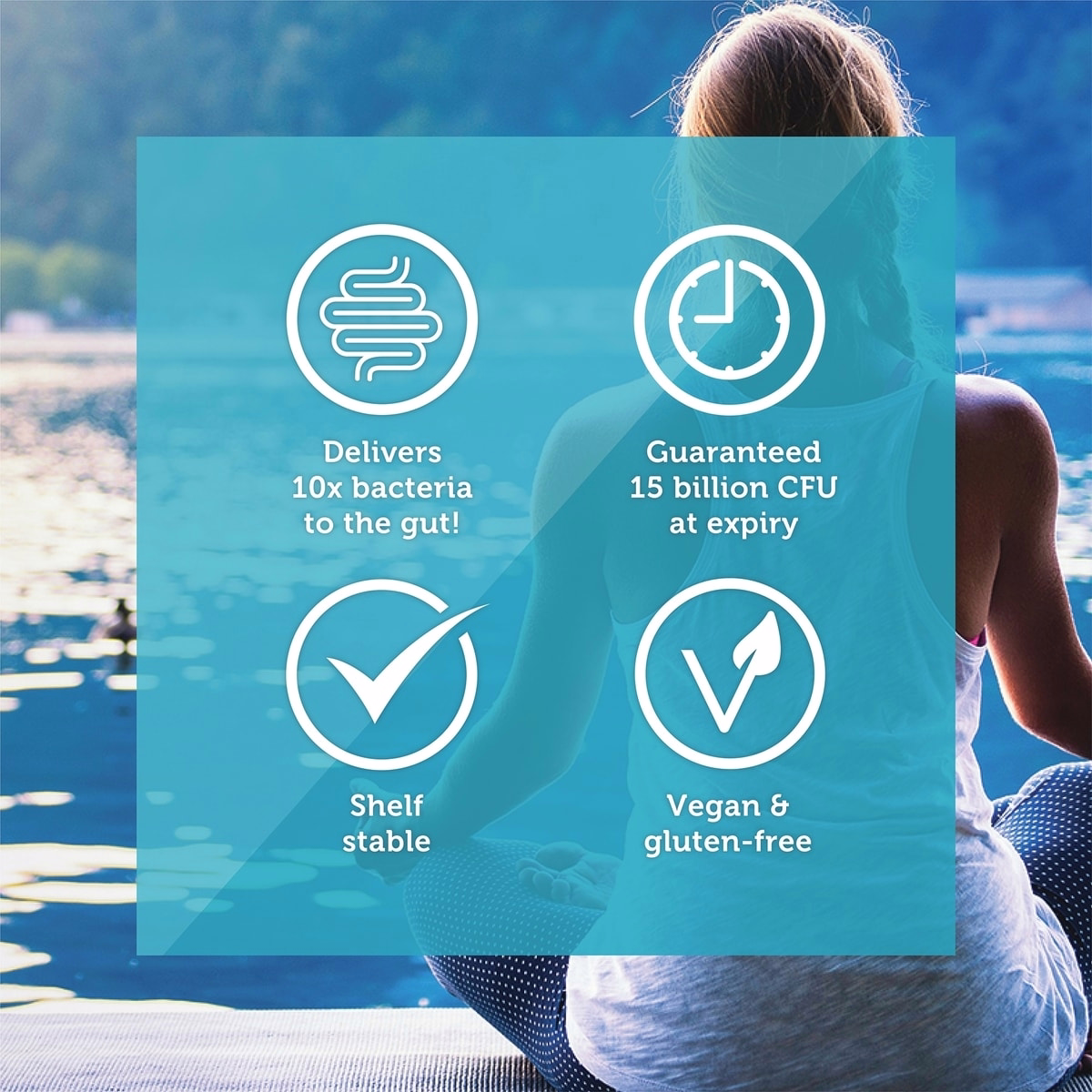 Advanced Gut Health Probiotics, 15 Billion CFU, 15 Diverse Strains