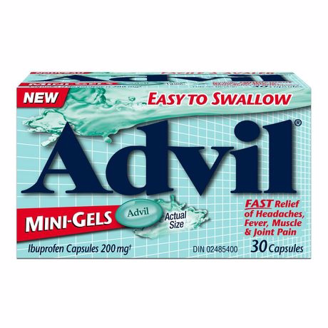 Advil Mini-gels (30 Count), 200 Mg Ibuprofen, Temporary Pain Reliever / Fever Reducer