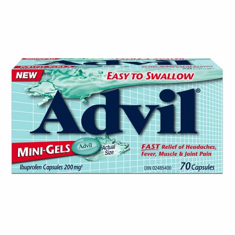 Advil Mini-gels (70 Count), 200 Mg Ibuprofen, Temporary Pain Reliever / Fever Reducer