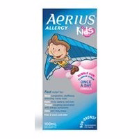 Aerius Aerius Kids, Allergy Medicine, 24-Hour Non-Drowsy Relief Syrup, 15 Symptoms, Bubble Gum Flavour, 100 ML 100.0 ML