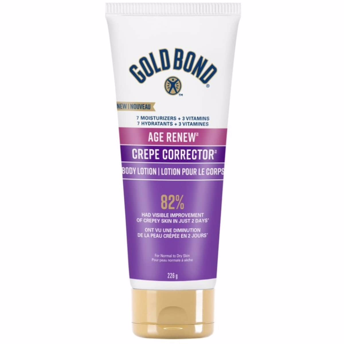 Age Renew Crepe Corrector Body Lotion - Visibly Firms, Tightens, Hydrates Dry, Crepey Skin - Formulated with 7 Moisturizers & 3 Vitamins - Omega Fatty