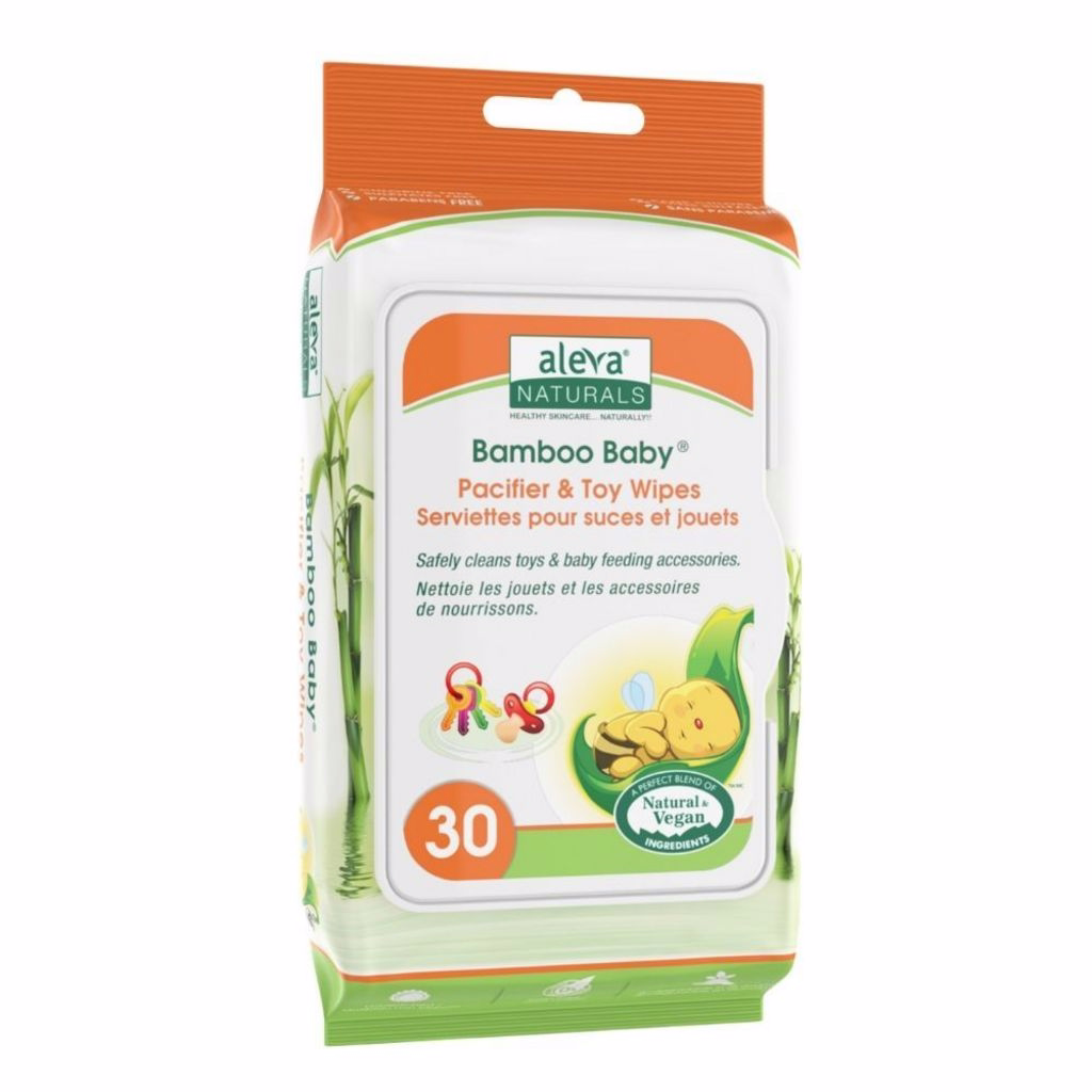 Aleva Naturals Bamboo Baby Pacifier & Toy Wipes