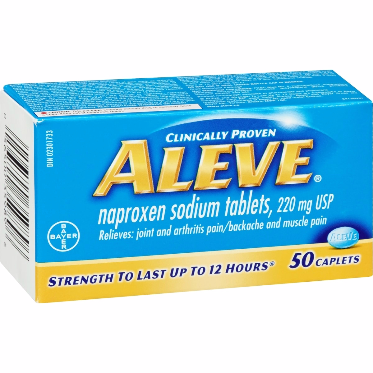 ALEVE Pain Relief, Clinically Proven, Fast-Acting, Long-Lasting, Naproxen Sodium, 50 Caplets