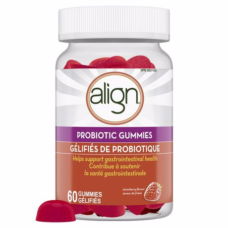Align Align Probiotic Strawberry Flavour 60ct Gummy, #1 Recommended Probiotic Brand by Doctors‡ 60.0 Count