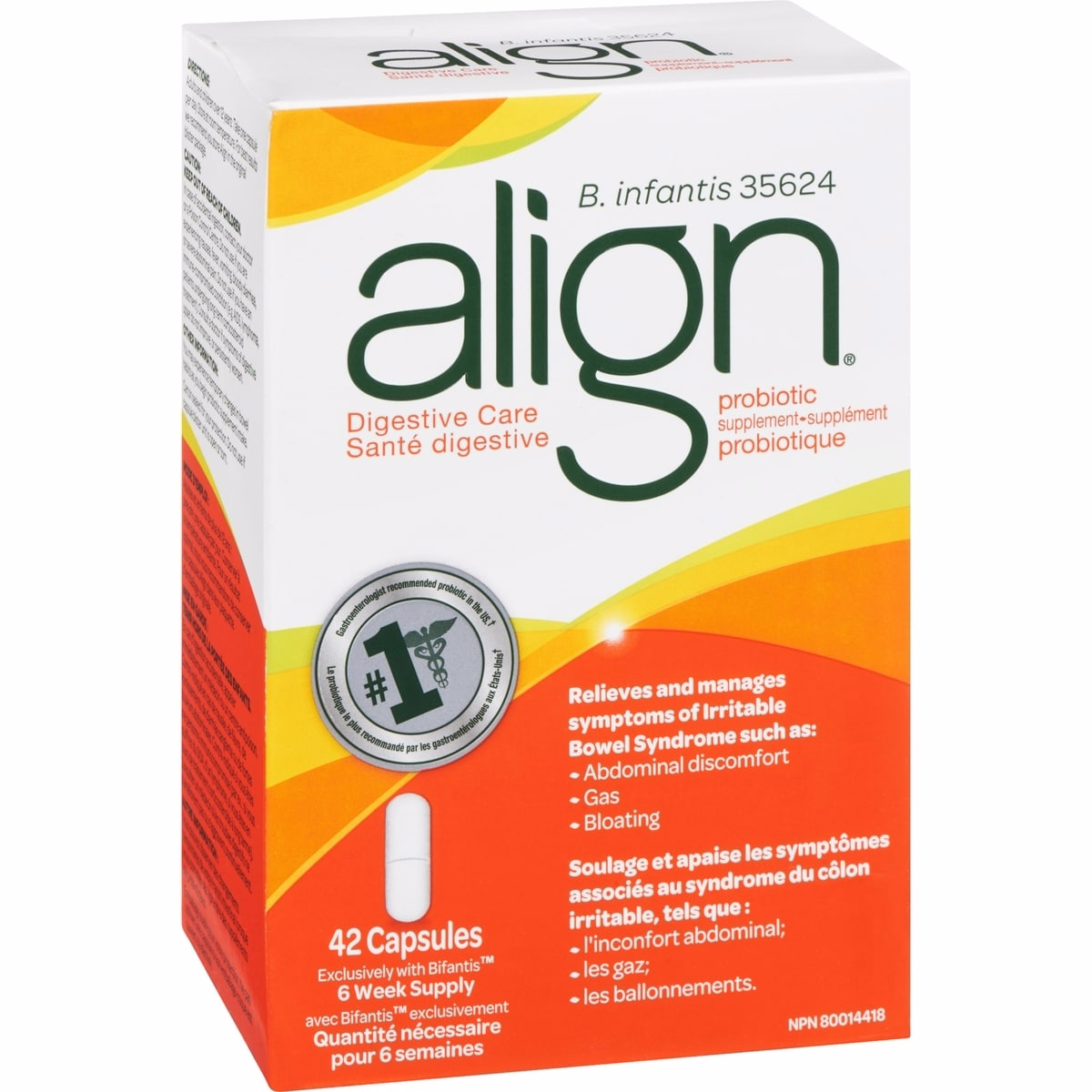 Align Probiotics, Daily Probiotic Supplement for Digestive Care, 42 vegetarian capsules