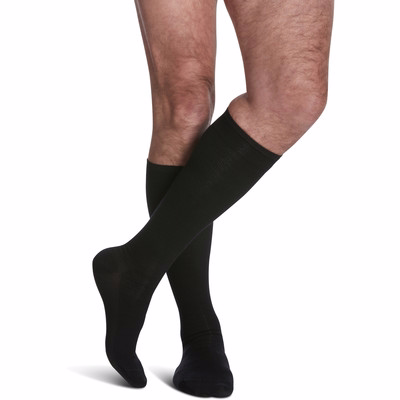 All Season Wool 192cc99 15-20mmhg Mens Closed Toe, Calf Socks - Black, Size C