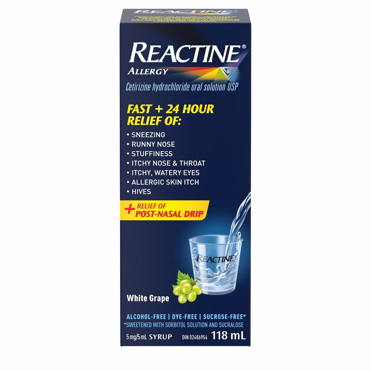 Allergy Liquid Medicine, with Cetirizine Hydrochloride, White Grape Flavour