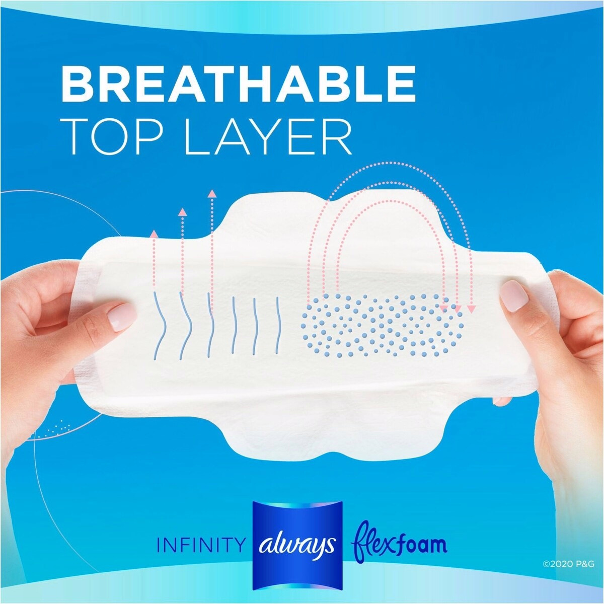 Always Infinity FlexFoam 護墊 女用，尺寸 3，超強吸收力，無香，14 片