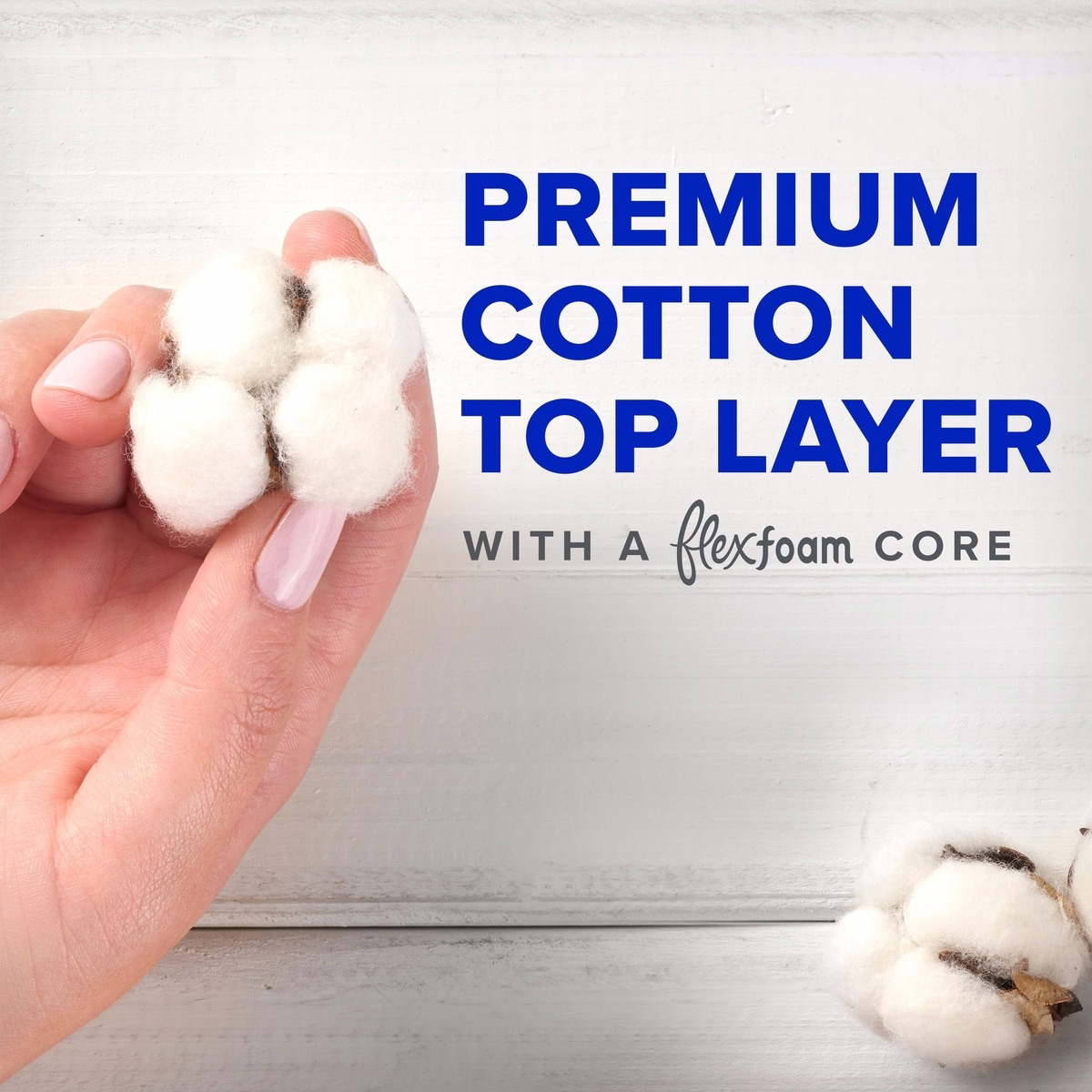 Always Pure Cotton with FlexFoam Pads Size 1, 14 Count Always Pure Cotton with FlexFoam Pads Size 1, 14 Count