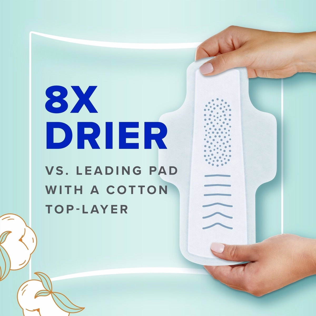 Always Pure Cotton with FlexFoam Pads Size 1, 14 Count Always Pure Cotton with FlexFoam Pads Size 1, 14 Count