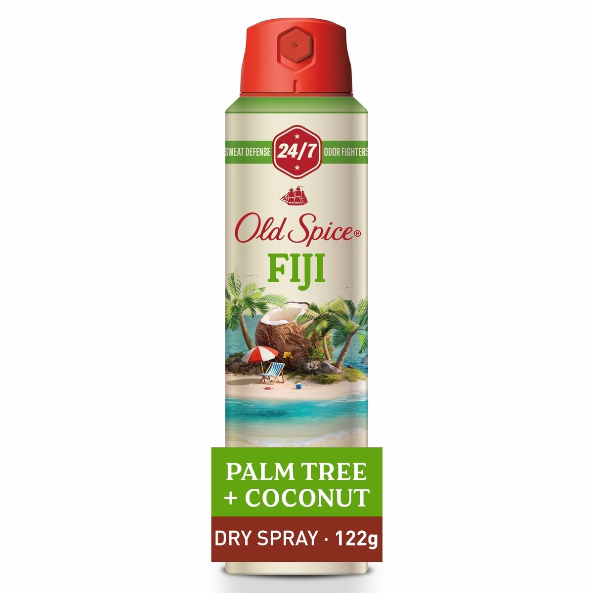 Antiperspirant Deodorant Spray for Men Fiji with Palm Tree, 24/7 Lasting Freshness and Sweat Protection