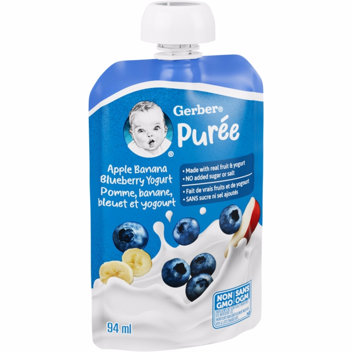 Apple Banana Blueberry Yogurt Purée