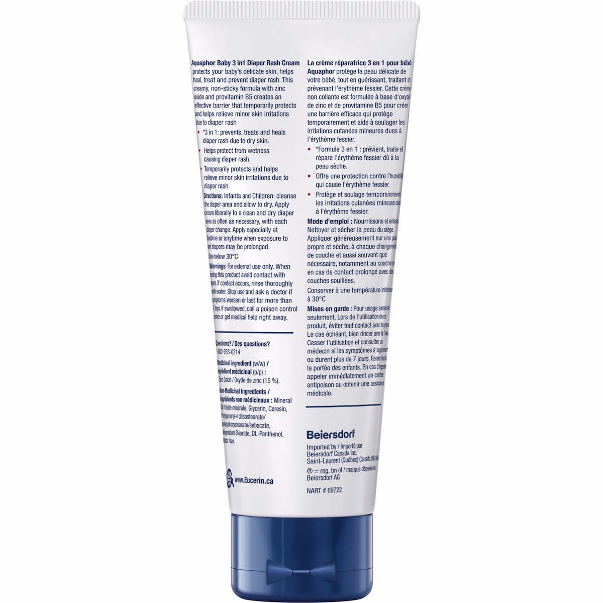 Aquaphor  Baby Diaper Rash Cream for Baby's Sensitive Skin