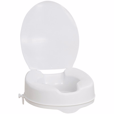 Aquasense Raised Toilet Seat With Lid, 4 Inch 4