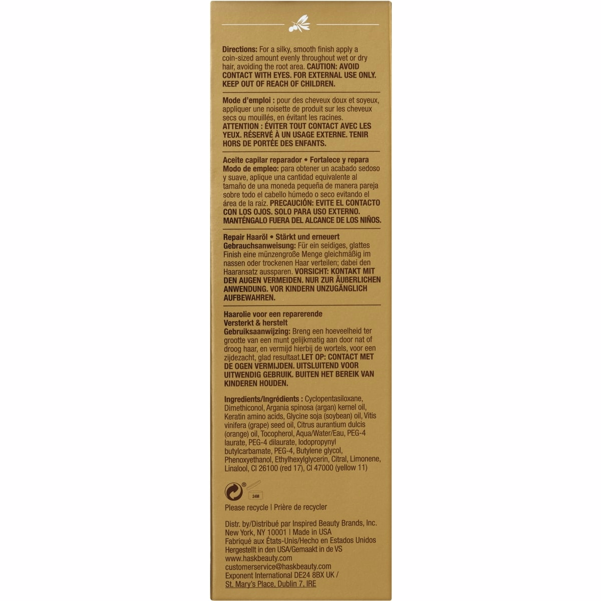 Argan Oil Repairing Shine Oil Box