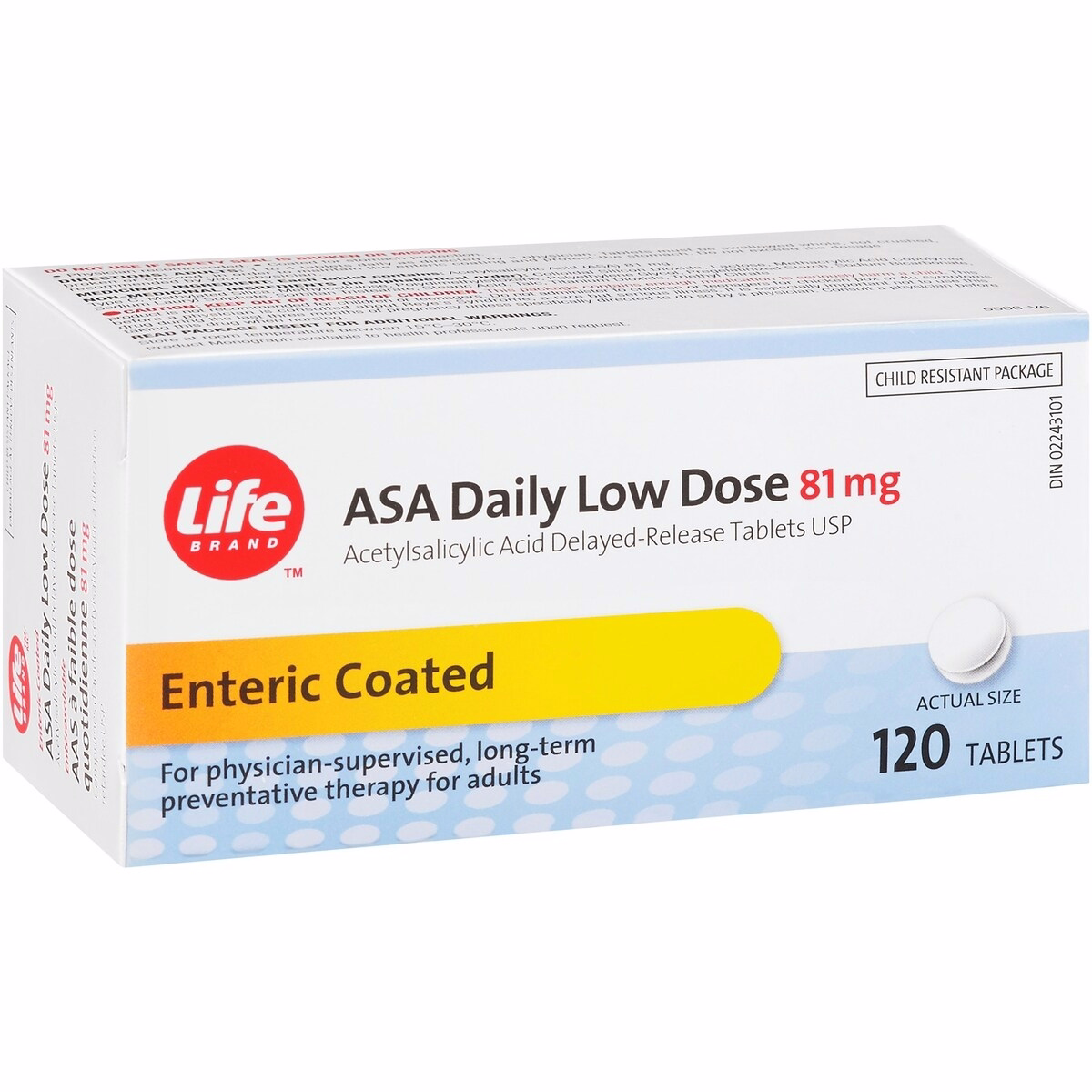 ASA 81mg
Acetylsalicylic Acid Tablets USP