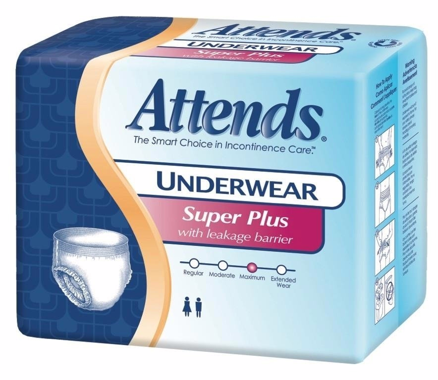 Attends Pull-On Underwear Super Plus Absorbency with Leakage Barriers - 20 Ea, 22-30 Inch