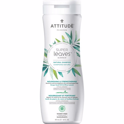Attitude Super Leaves Science Natural Shampoo Nourishing Strengthening Grape Seed Oil Olive Leaves 16 Oz 473 Ml Attitude Super Leaves Science Natural Shampoo Nourishing Strengthening Grape Seed Oil Olive Leaves 16 Oz 473 Ml