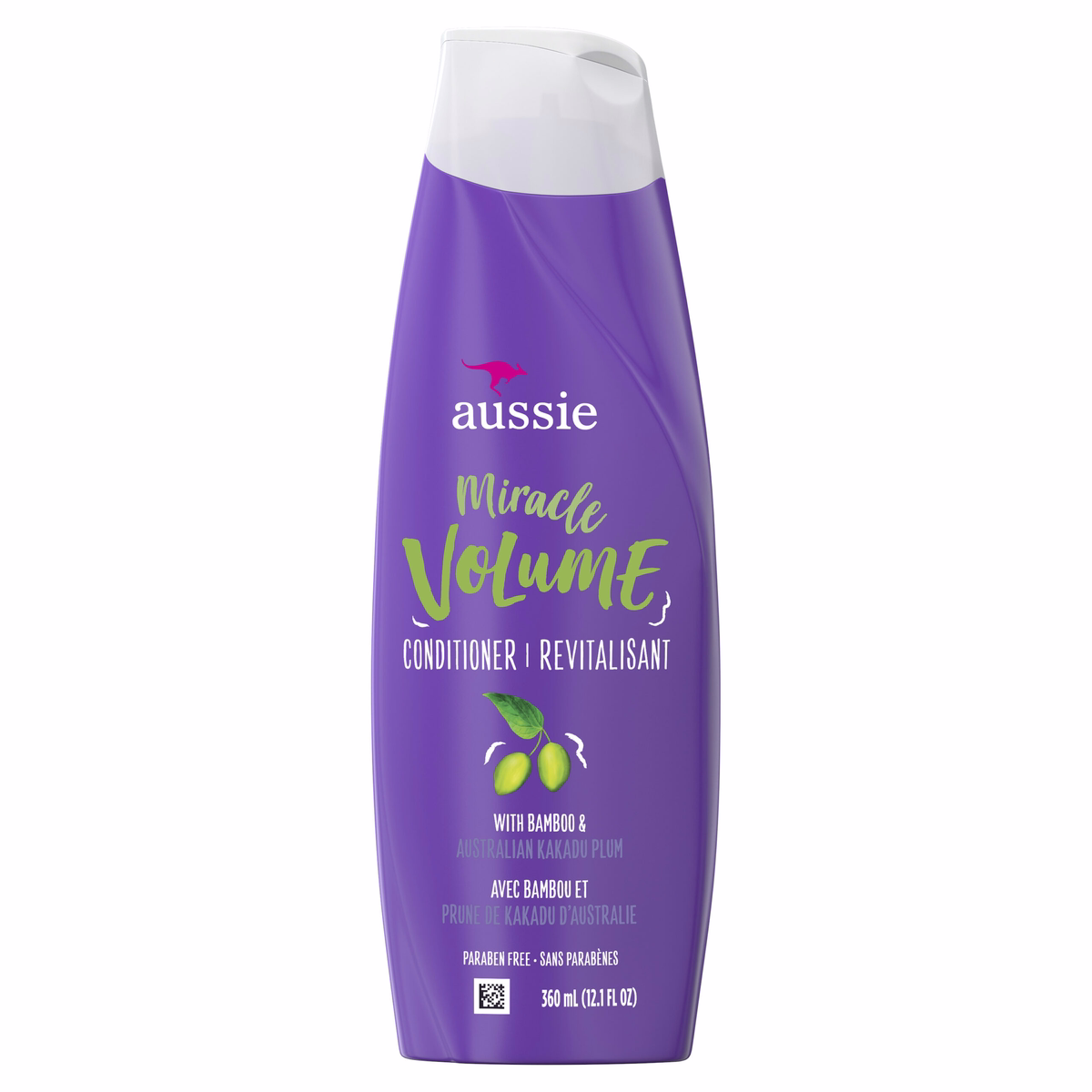 Aussie Paraben-free Miracle Volume Conditioner W/ Plum & Bamboo For Fine Hair, 12.1 Fl Oz