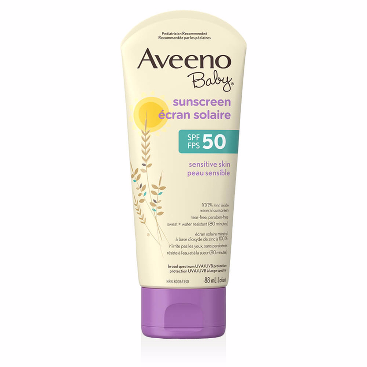 Aveeno Baby Sensitive Skin Mineral Sunscreen Spf 50