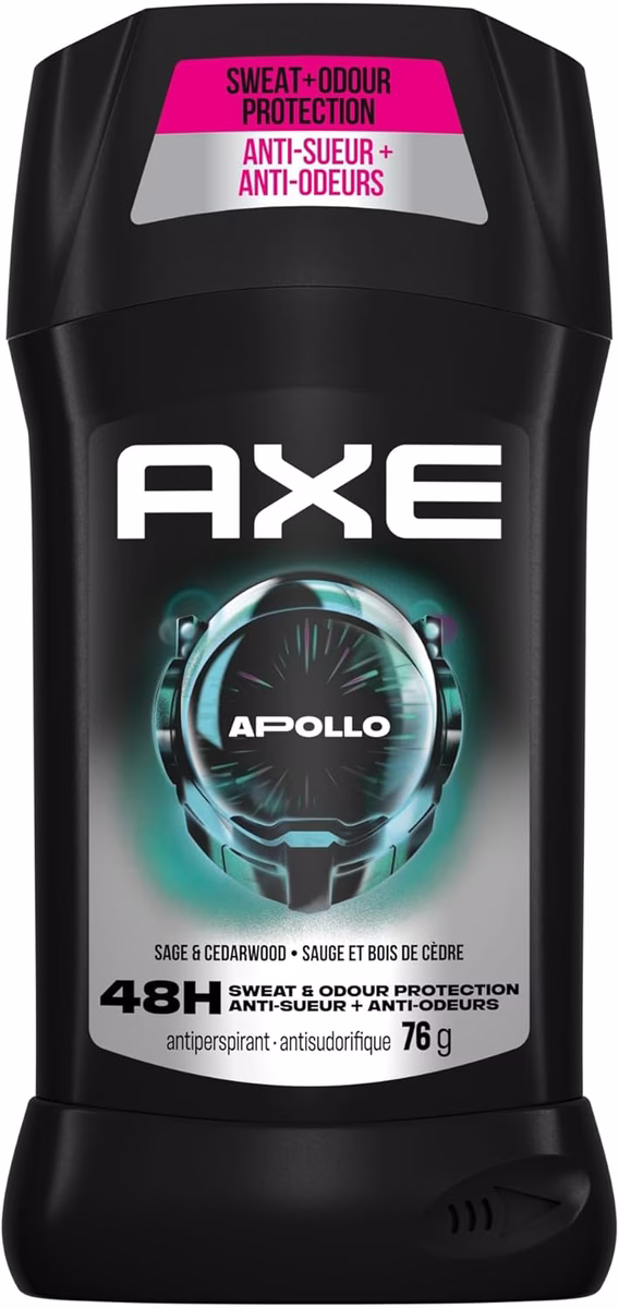 AXE  Antiperspirant Stick for Long Lasting Sweat Protection Apollo Sage & Cedarwood Men's Antiperspirant 48 hours anti-sweat with high definition scen
