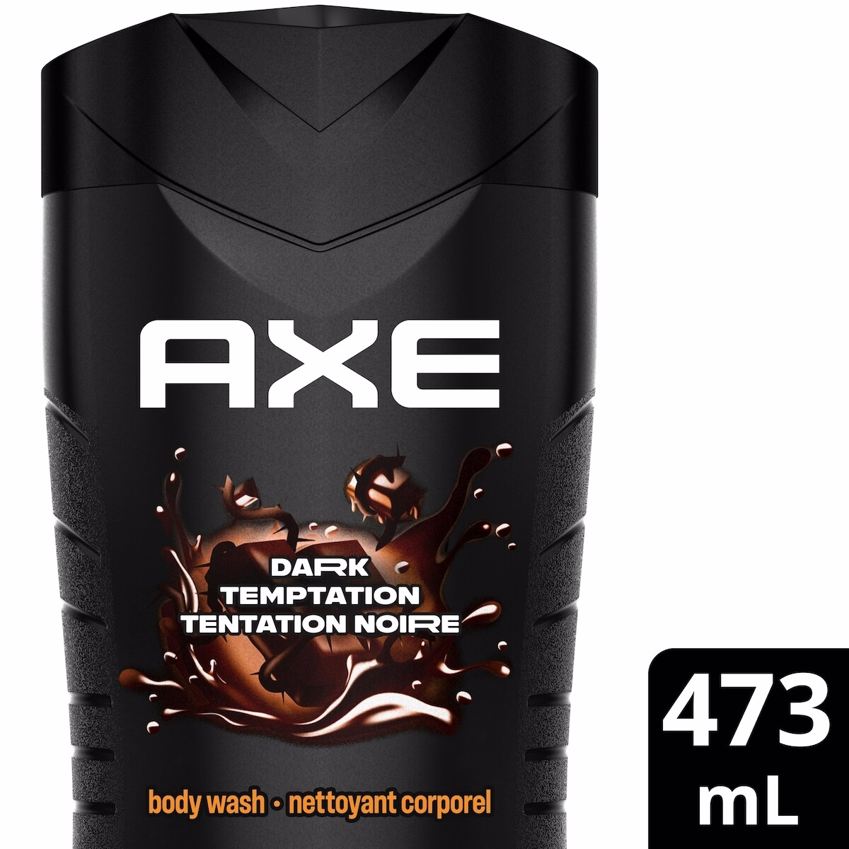 AXE  Dual Action Body Wash for Long Lasting freshness Dark Temptation Men's Moisturizing Shower Gel with 100% Plant-based Prebiotics, No Parabens, Der