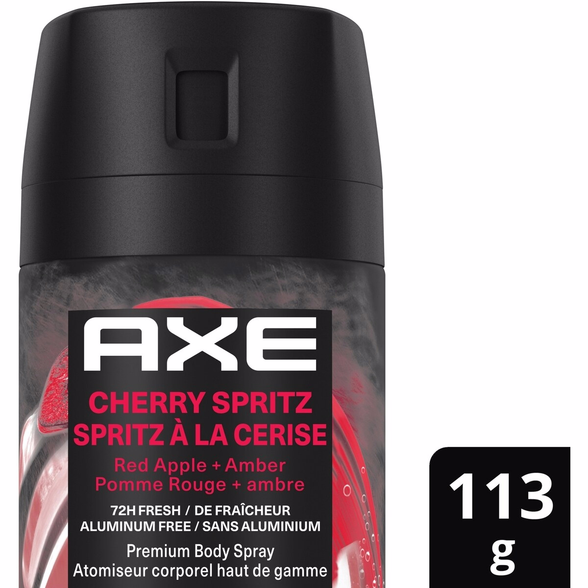 AXE Fine Fragrance Collection Body Spray with 72H Freshness Cherry Spritz Essential Oils Aluminum-Free, 113g