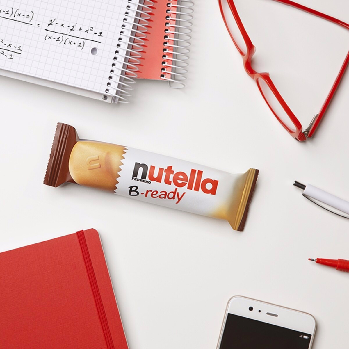 B-READY, Snack Bars, Crunchy wafer filled with delicious NUTELLA, 6 bars per pack B-READY, Snack Bars, Crunchy wafer filled with delicious NUTELLA, 6 bars per pack