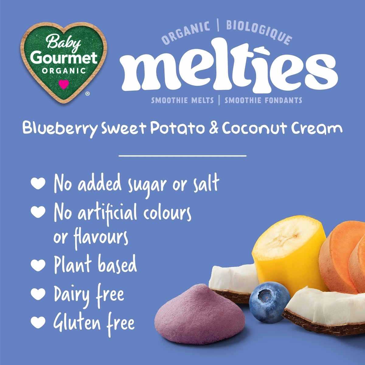 Baby Gourmet Meltable Mushies Beetberry with Coconut Cream organic baby snack Baby Gourmet Meltable Mushies Beetberry with Coconut Cream organic baby snack
