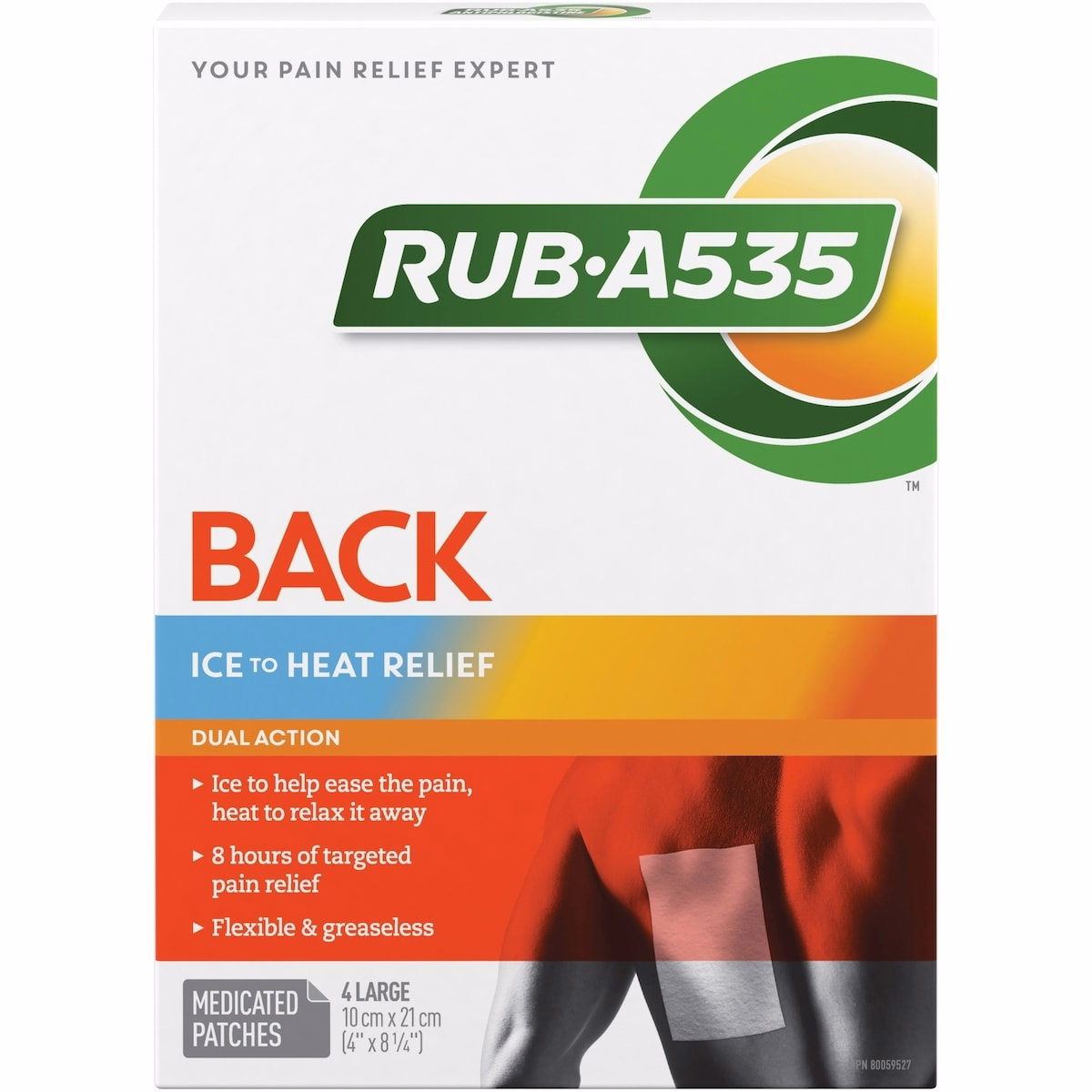 Back Ice to Heat Pain Relief Patches
