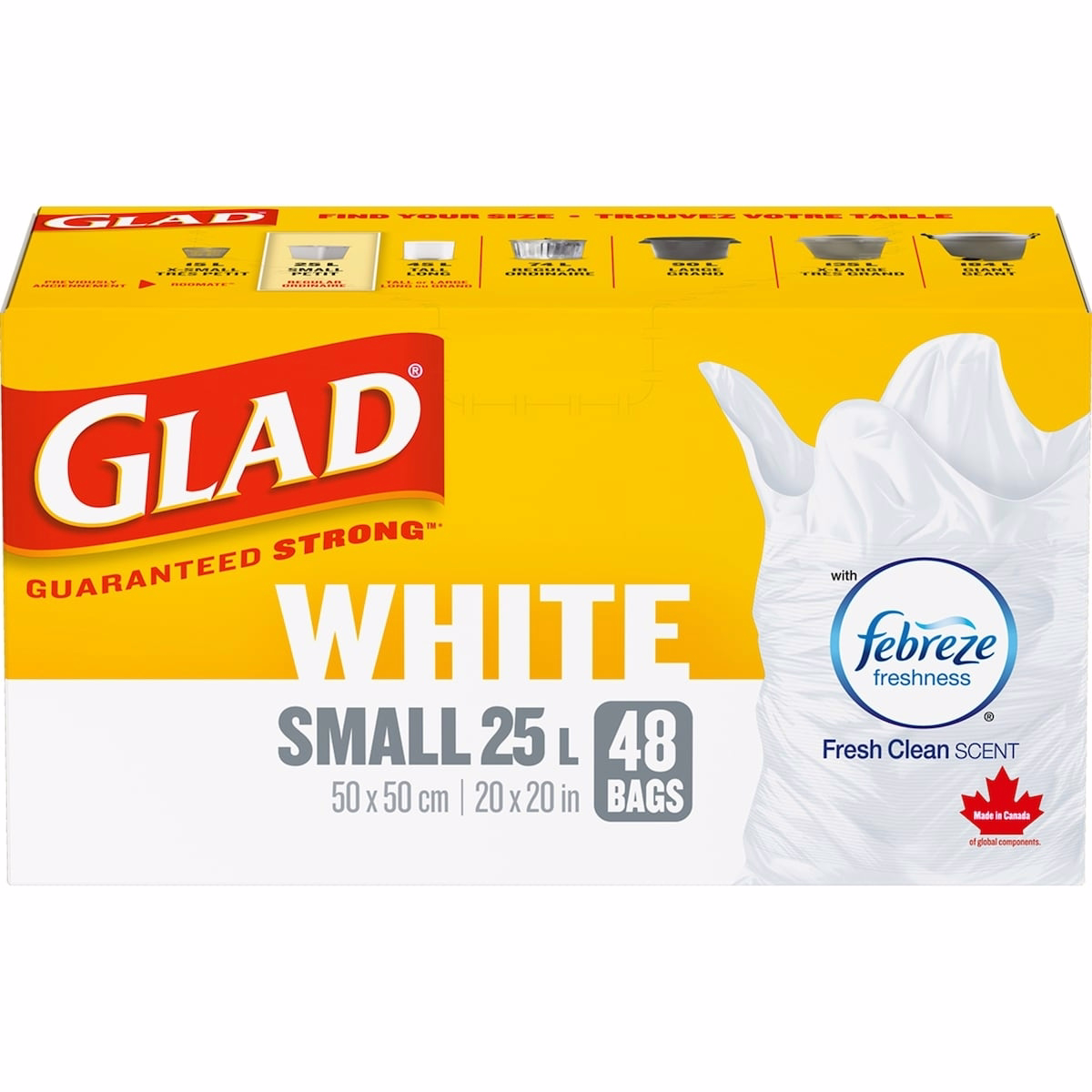 Bags White Small 25 L